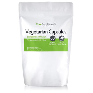 Size 00 Empty Capsules - Gelatin or Vegetarian